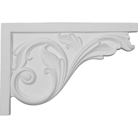 Ekena Millwork 11 3/4"W x 7 3/4"H x 3/4"D Large Acanthus Stair Bracket, Right SB11X07AC-R